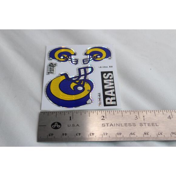 Vintage 1993 Vending Machine Team NFL Los Angeles Rams Sticker Prism - Picture 3 of 4